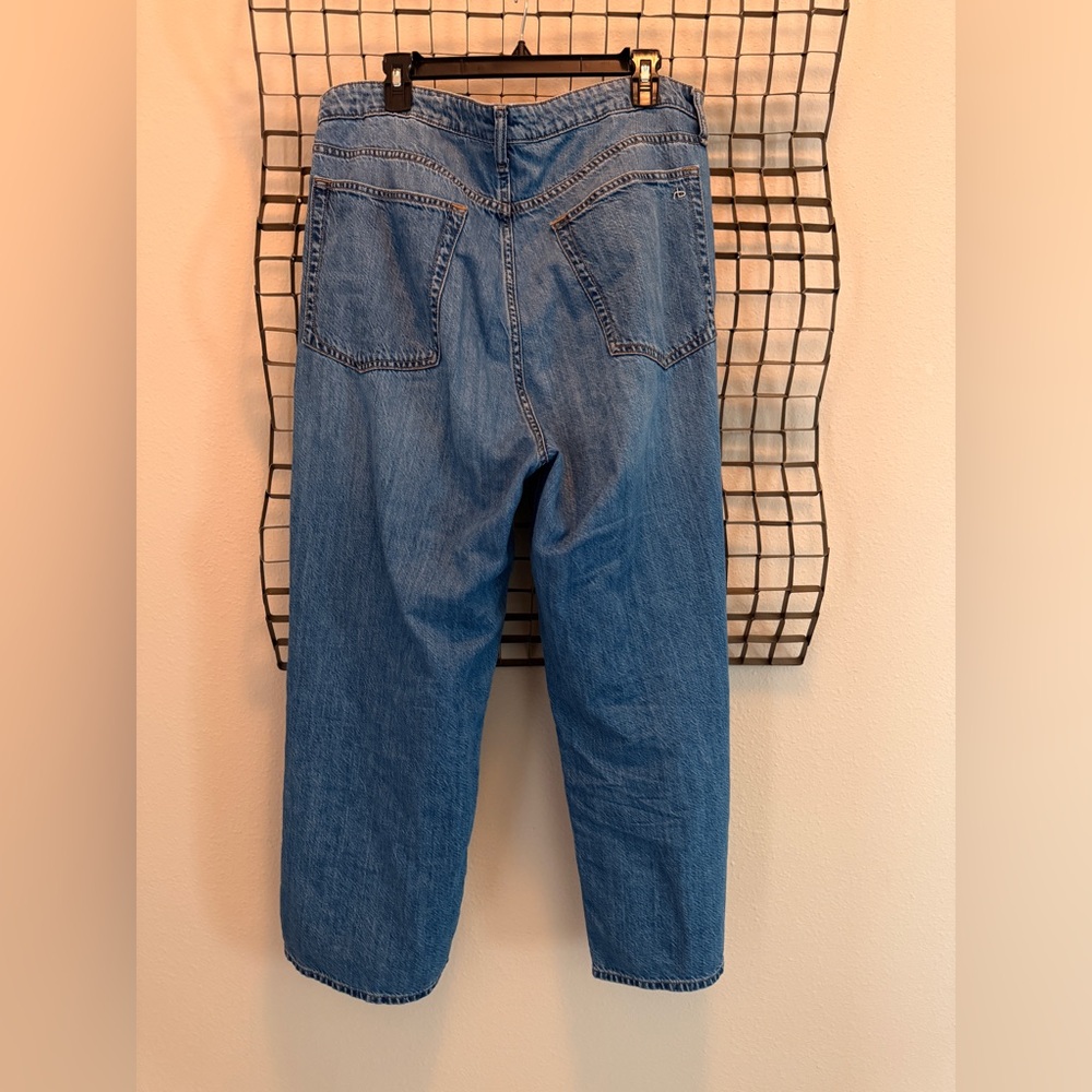rag & bone Women’s Lori Crop Wide Leg Jeans Mediumwash Size 34 - Picture 5 of 10